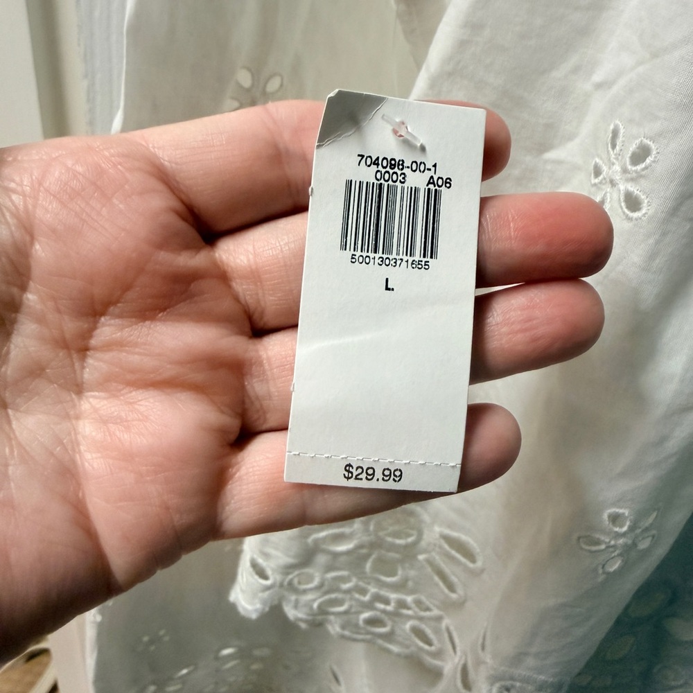 Old Navy White Eyelet Cotton Midi Skirt - Picture 4 of 4